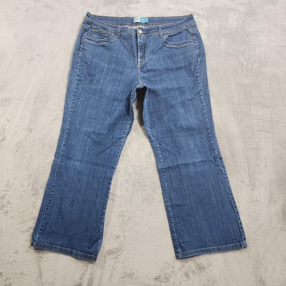 Just My Size Jeans Womens 22W Blue Medium Wash High Rise Modern Bootcut Stretch